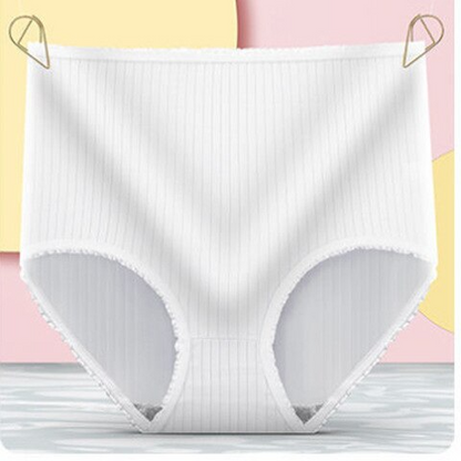 Leakproof High-Waisted Underwear – Camille (8-pack)-White-M-The Livary