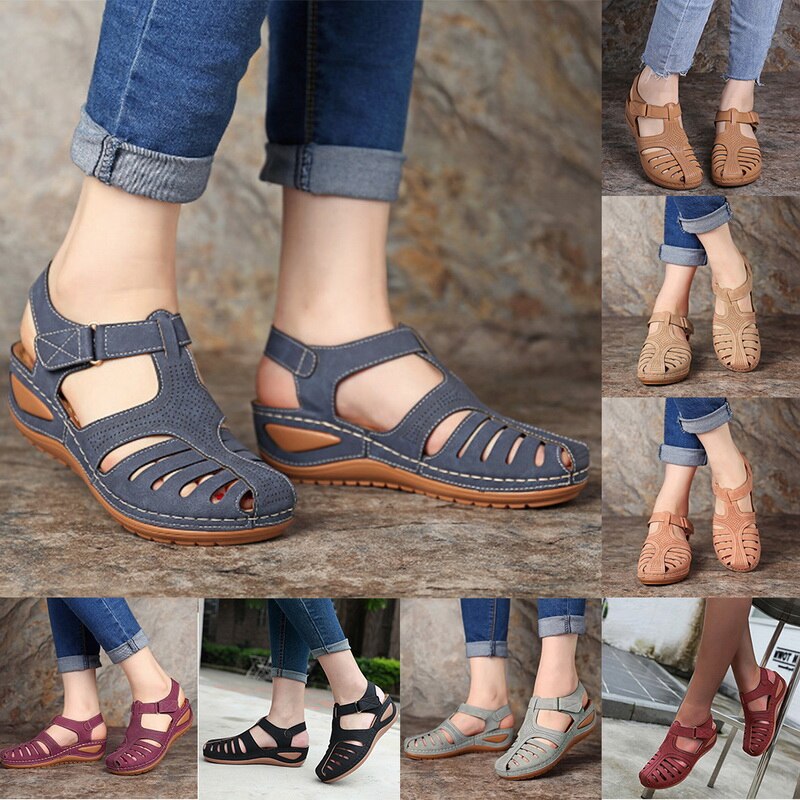 Learning Orthopedic Ladies Sandals – Elin-Purple-4.5-The Livary