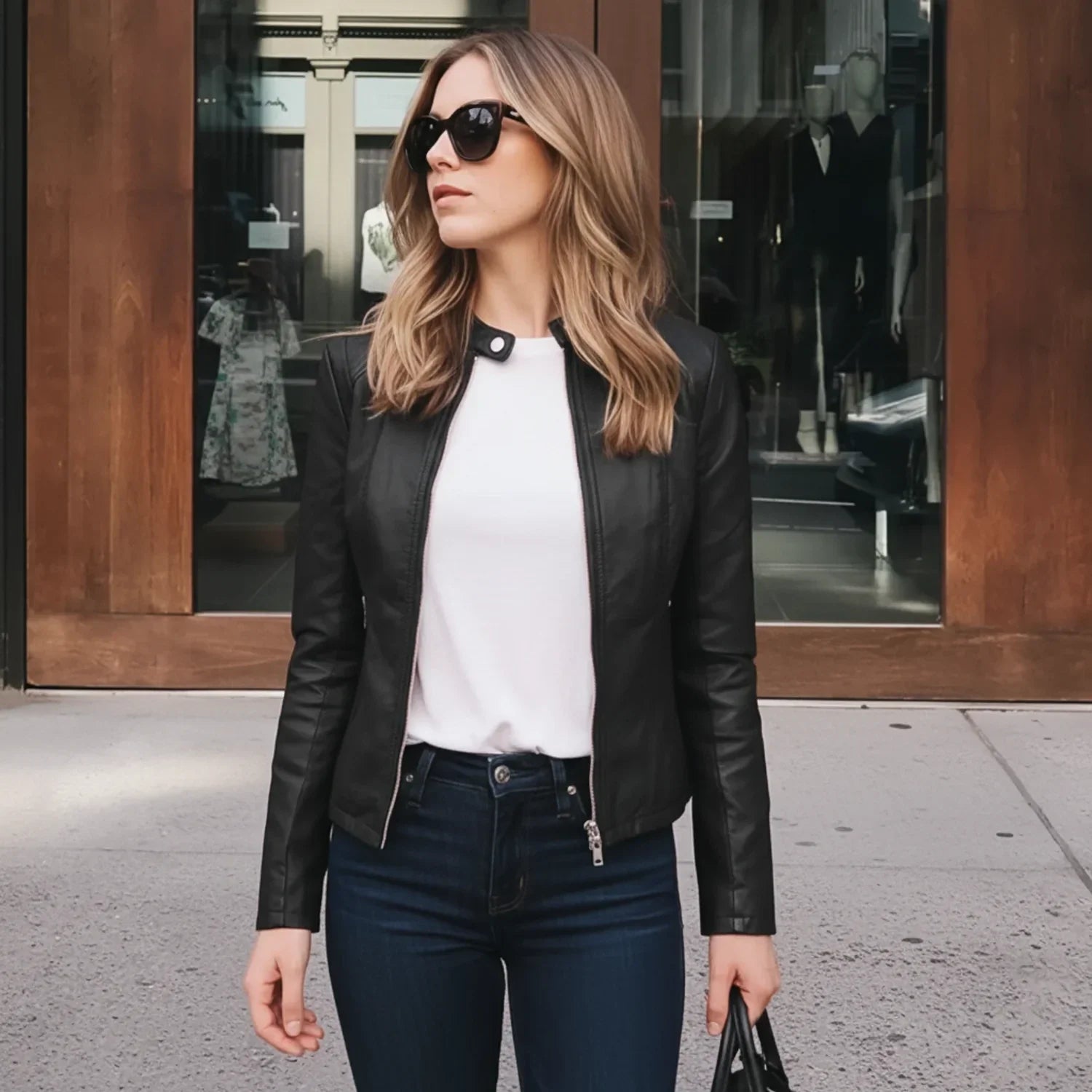 Luxury Women's Biker Jacket - Olytrend