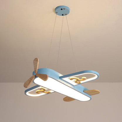 LED Airplane Children's Room Pendant Lamp - SkyFlyer-Blue-Warm-Nora Luxe
