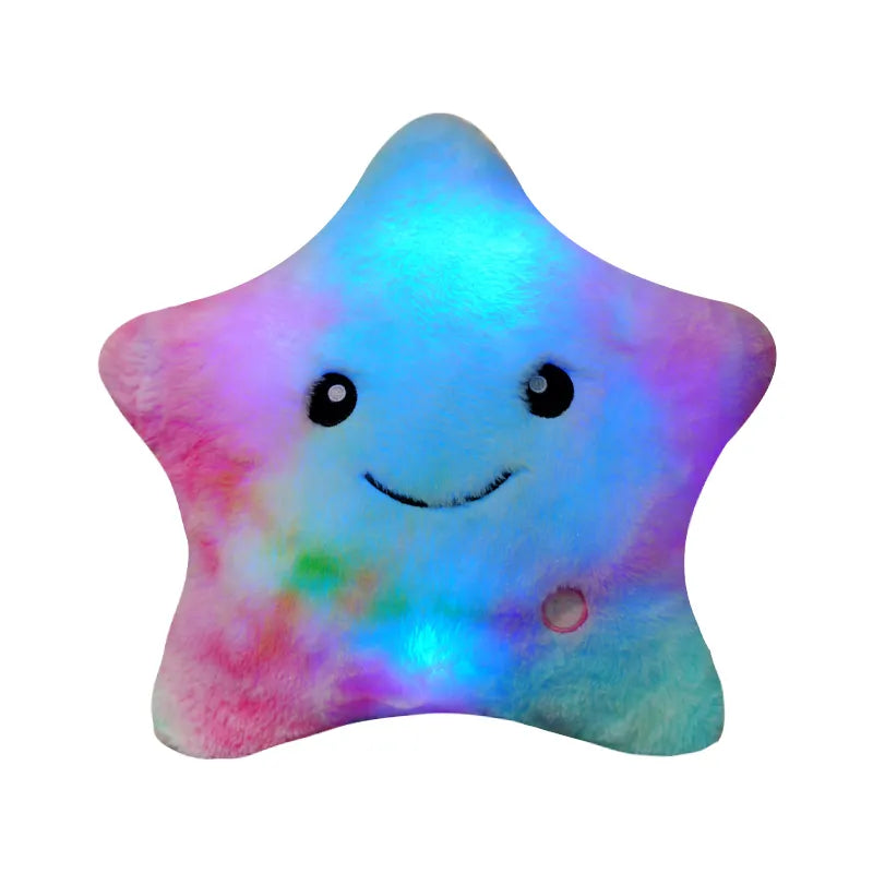 LED Lighted Star Cuddle Cushion for Children - StarGlow-Blue-9.84 inches-Nora Luxe