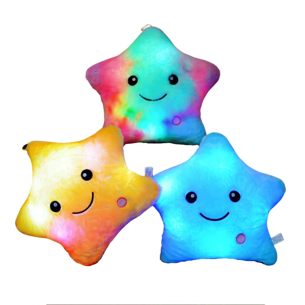 Soft Kids Glow Star Pillow Cushion - Pexav