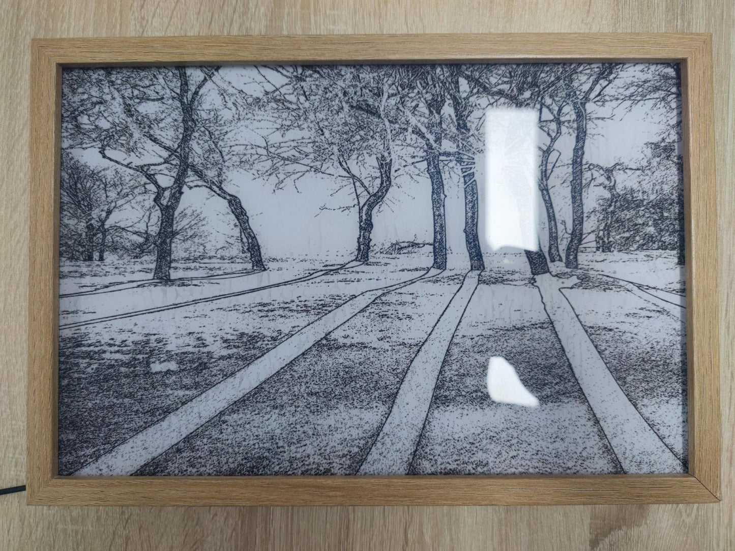 LED Lighting Painting – Luminza-Wood-23x17cm-The Livary