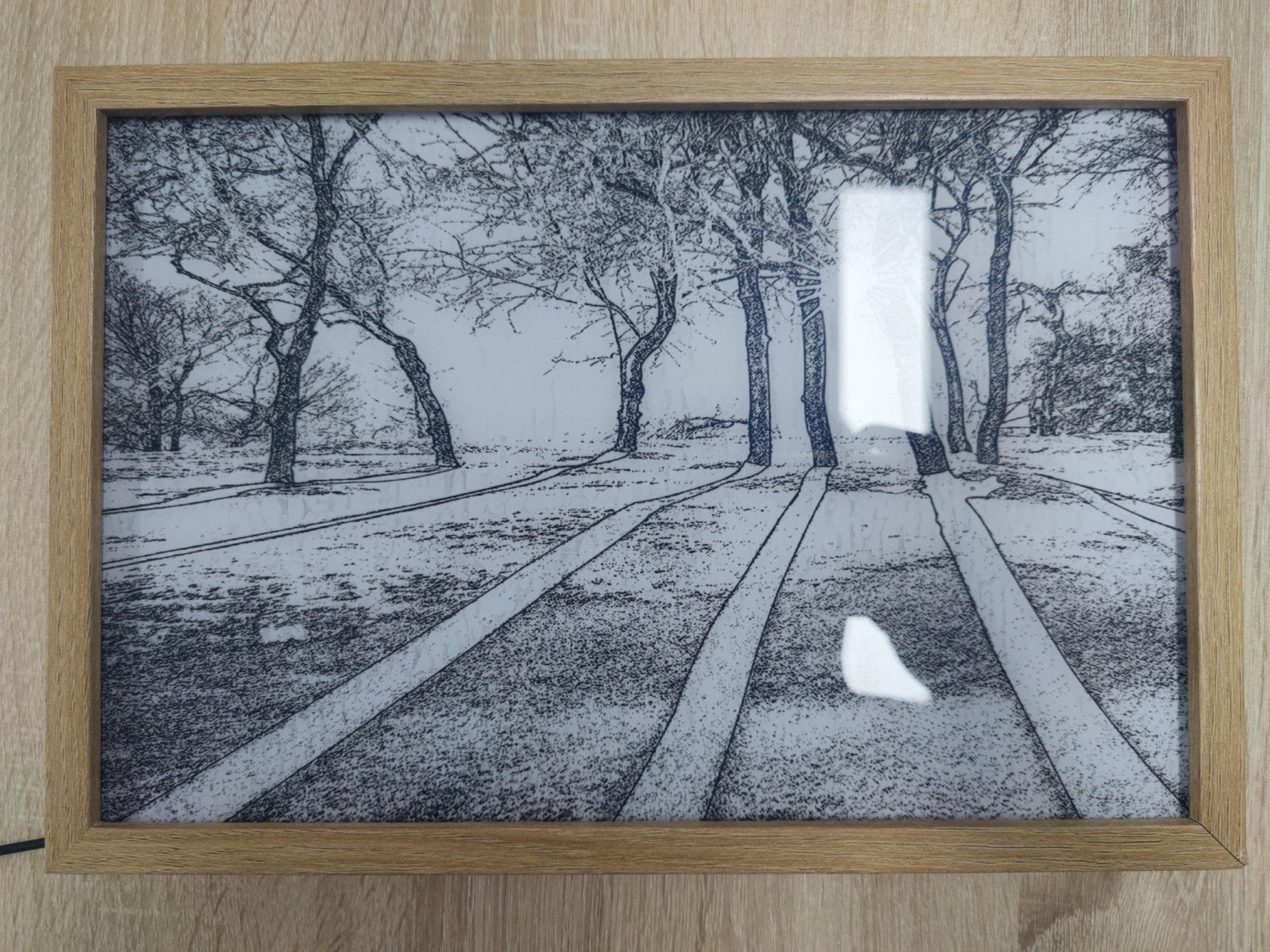 LED Lighting Painting – Luminza-Wood-23x17cm-The Livary