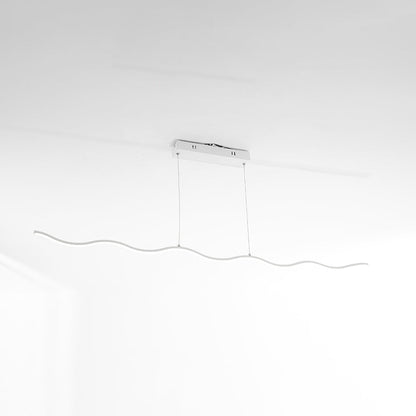 LED Pendant Lamp with Trendy Wave Line Design - WaveGlow-Black-Warm white-Nora Luxe