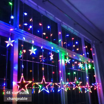LED Starry Garland - StarryGlow-Multicoloured-Button control-Nora Luxe