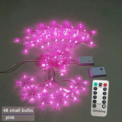 LED Starry Garland - StarryGlow-Pink-Button control-Nora Luxe