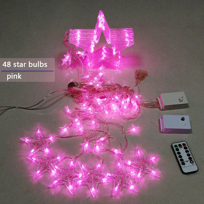 LED Starry Garland - StarryGlow-Warm/wit-Button control-Nora Luxe