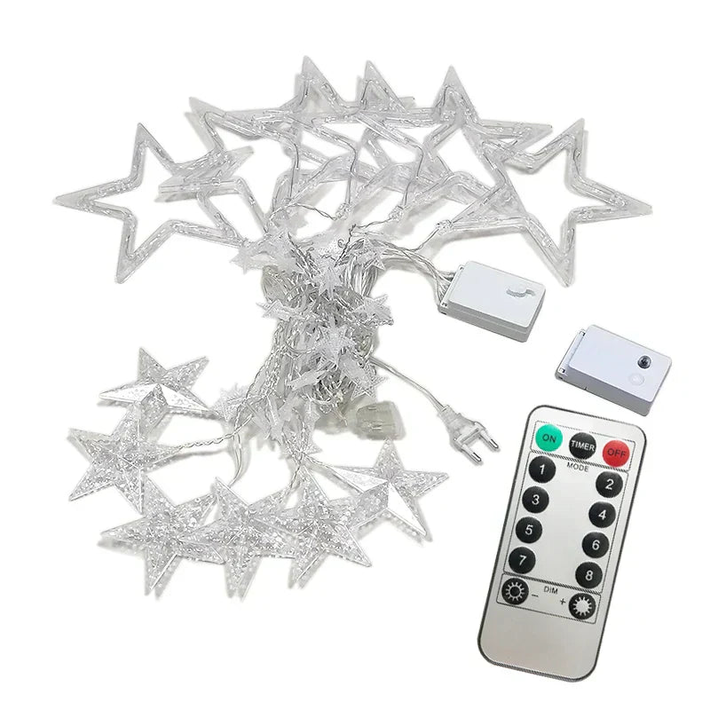 LED Starry Garland - StarryGlow-Warm/wit-Button control-Nora Luxe