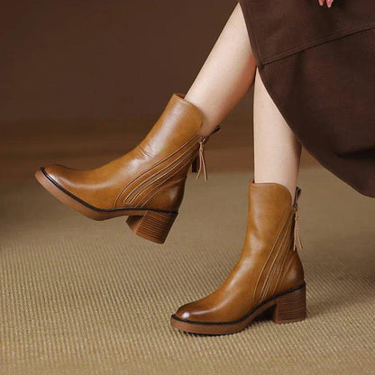 Luxury Black Leather Boots
