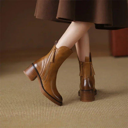 Luxury Black Leather Boots