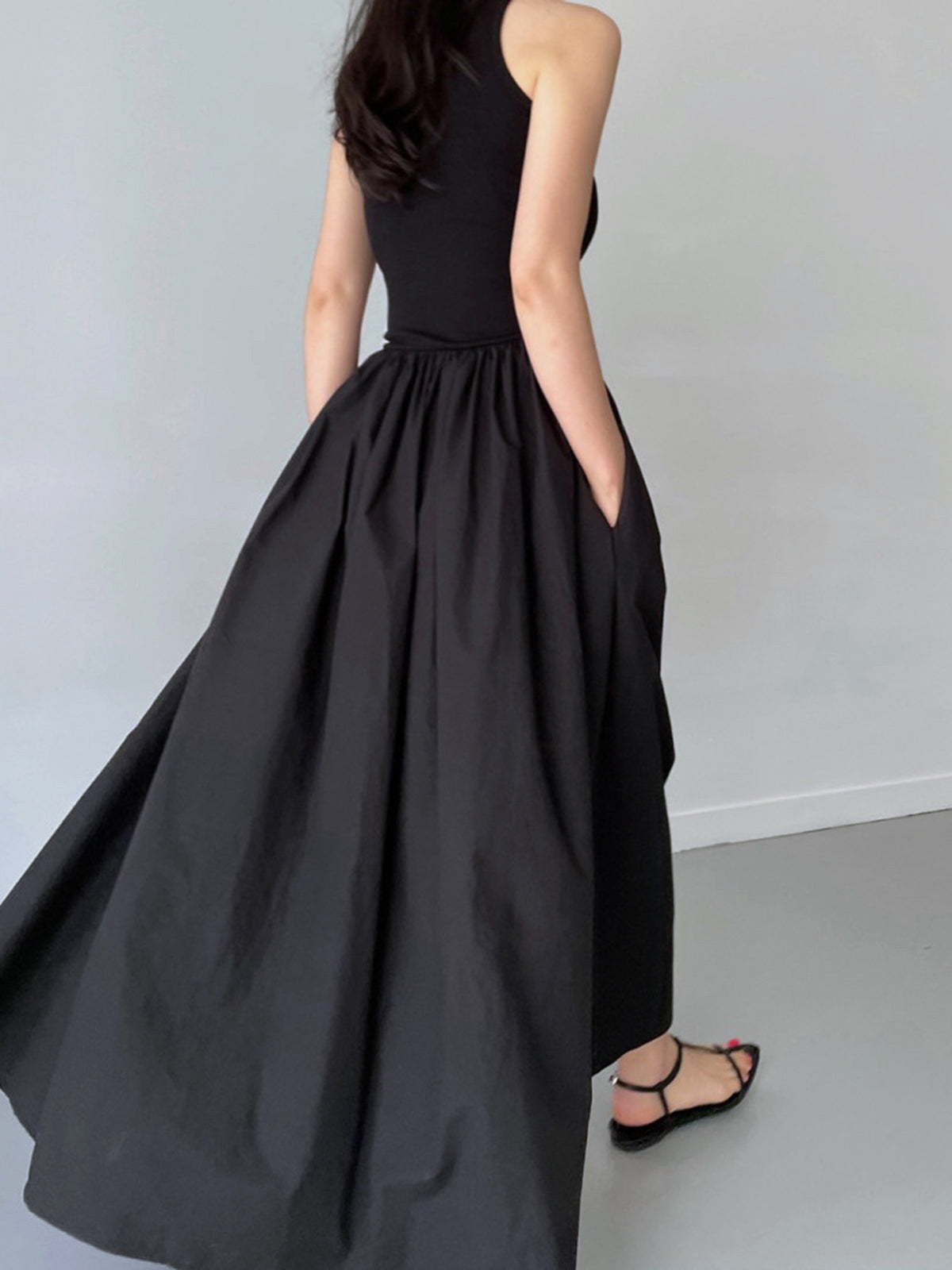 Casual V Neck Maxi Dress