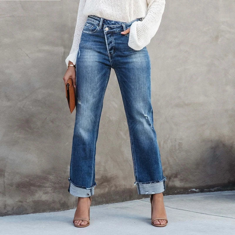 Lena | Ladies Slim Fit High Waist Jeans - Olytrend