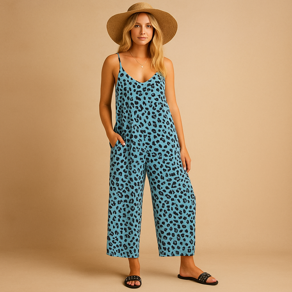 Chic Animal Print Jumpsuit for Women - Nocini