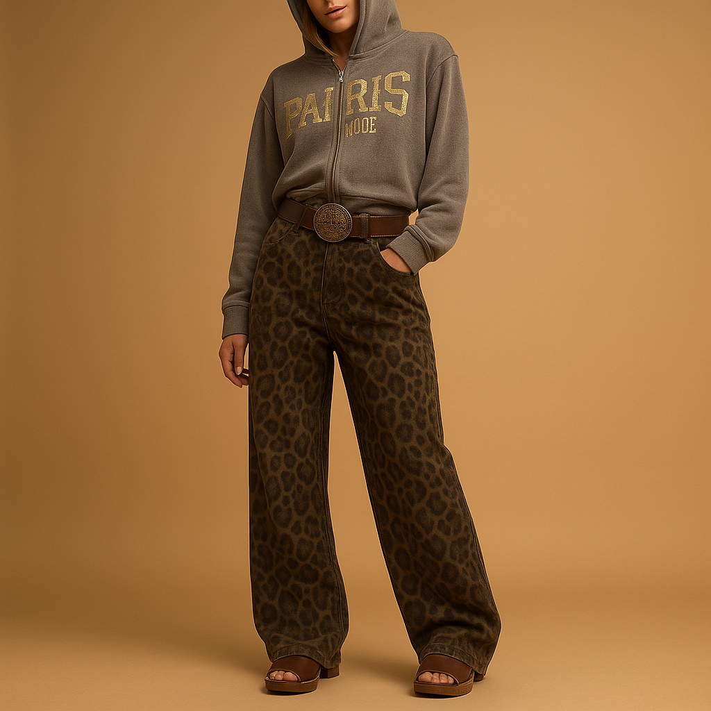 Trendy Animal Print Skinny Jeans for Women - Nocini