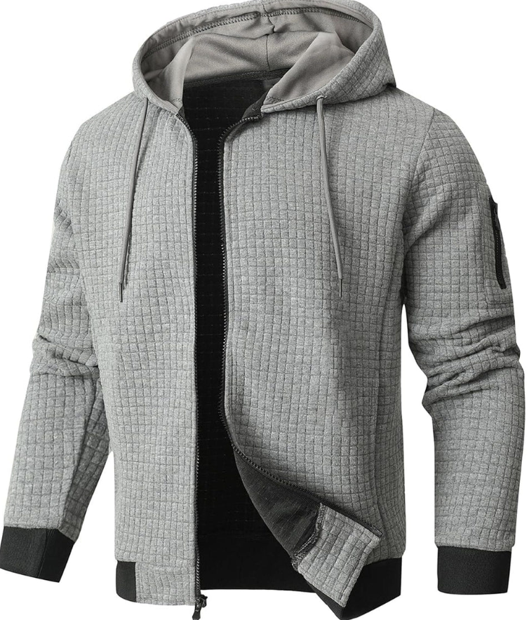 Men's Thermal Fleece Zip Hoodie Sweatshirt - Nocini