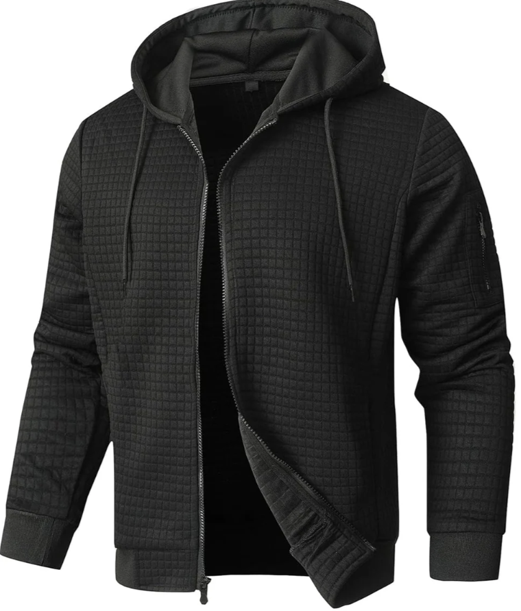 Men's Thermal Fleece Zip Hoodie Sweatshirt