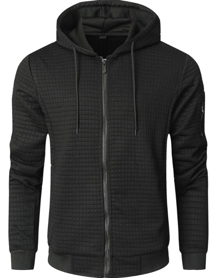 Men's Thermal Fleece Zip Hoodie Sweatshirt