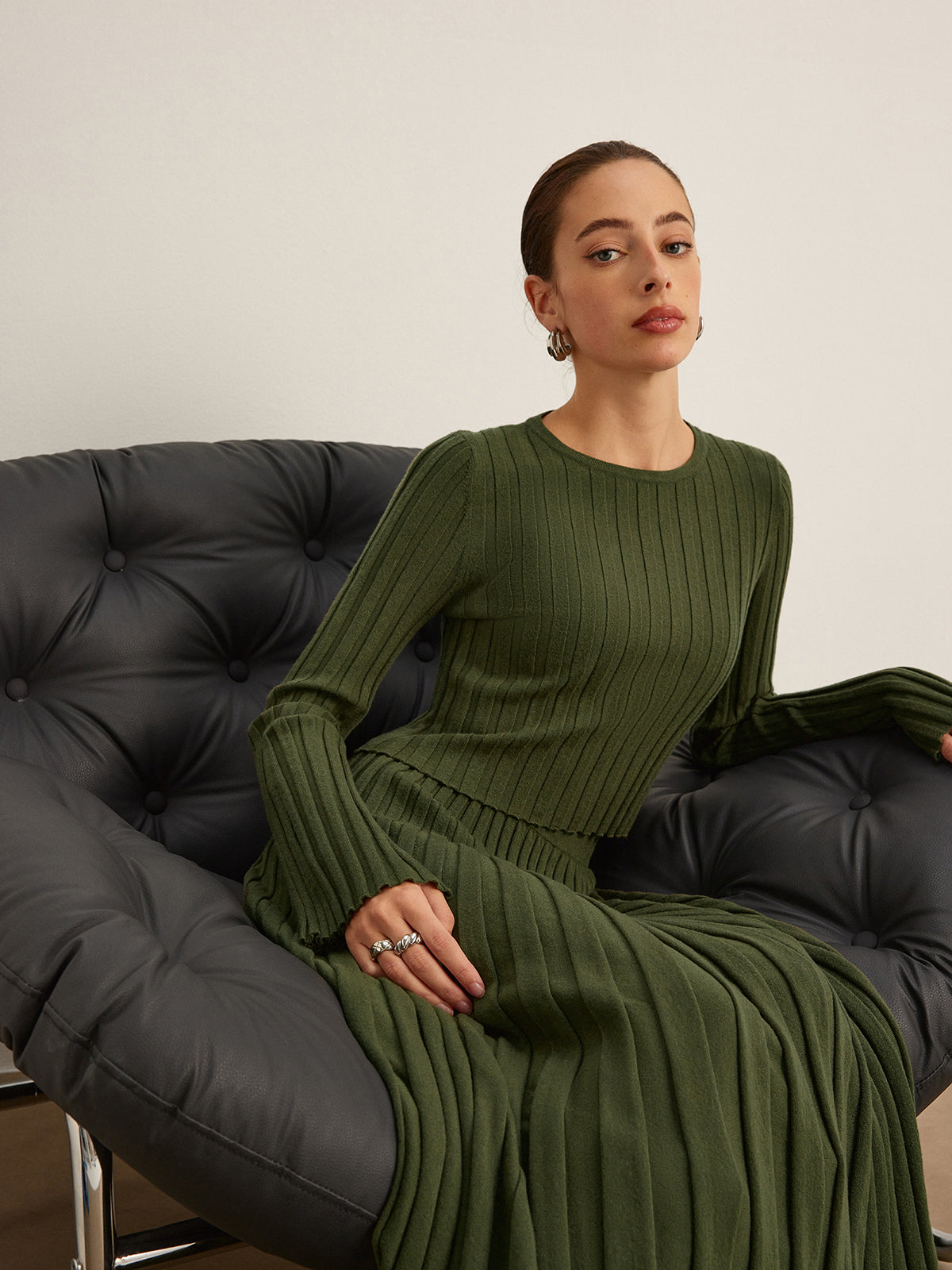 Slim Fit Textured Crop Top Sweater