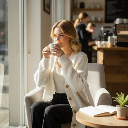 Cozy Large Knitted Women's Cardigan Sweater