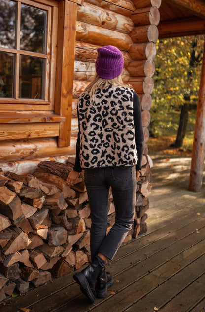 Image of Libby | Women's Leopard Print Sleeveless Vest