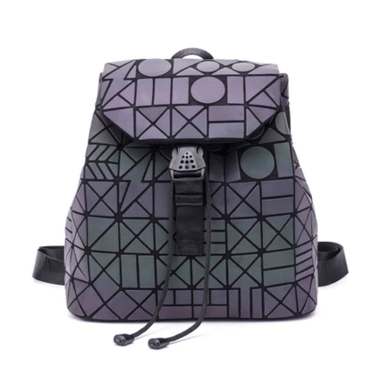 Shiny Colourful Geometric Ladies Backpack