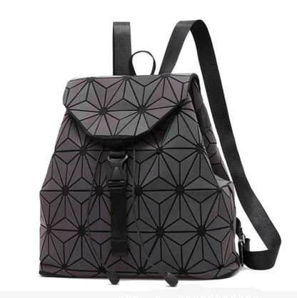Shiny Colourful Geometric Ladies Backpack