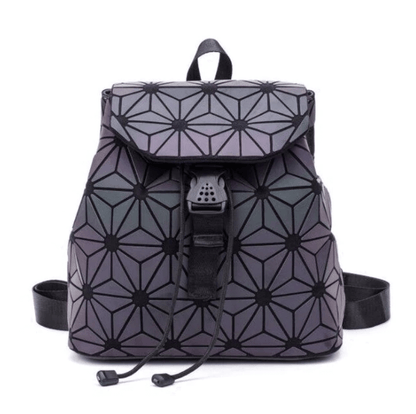 Shiny Colourful Geometric Ladies Backpack