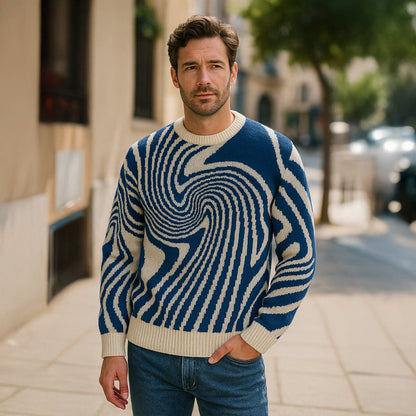 Luxury Men's Merino Wool Crew Neck Sweater