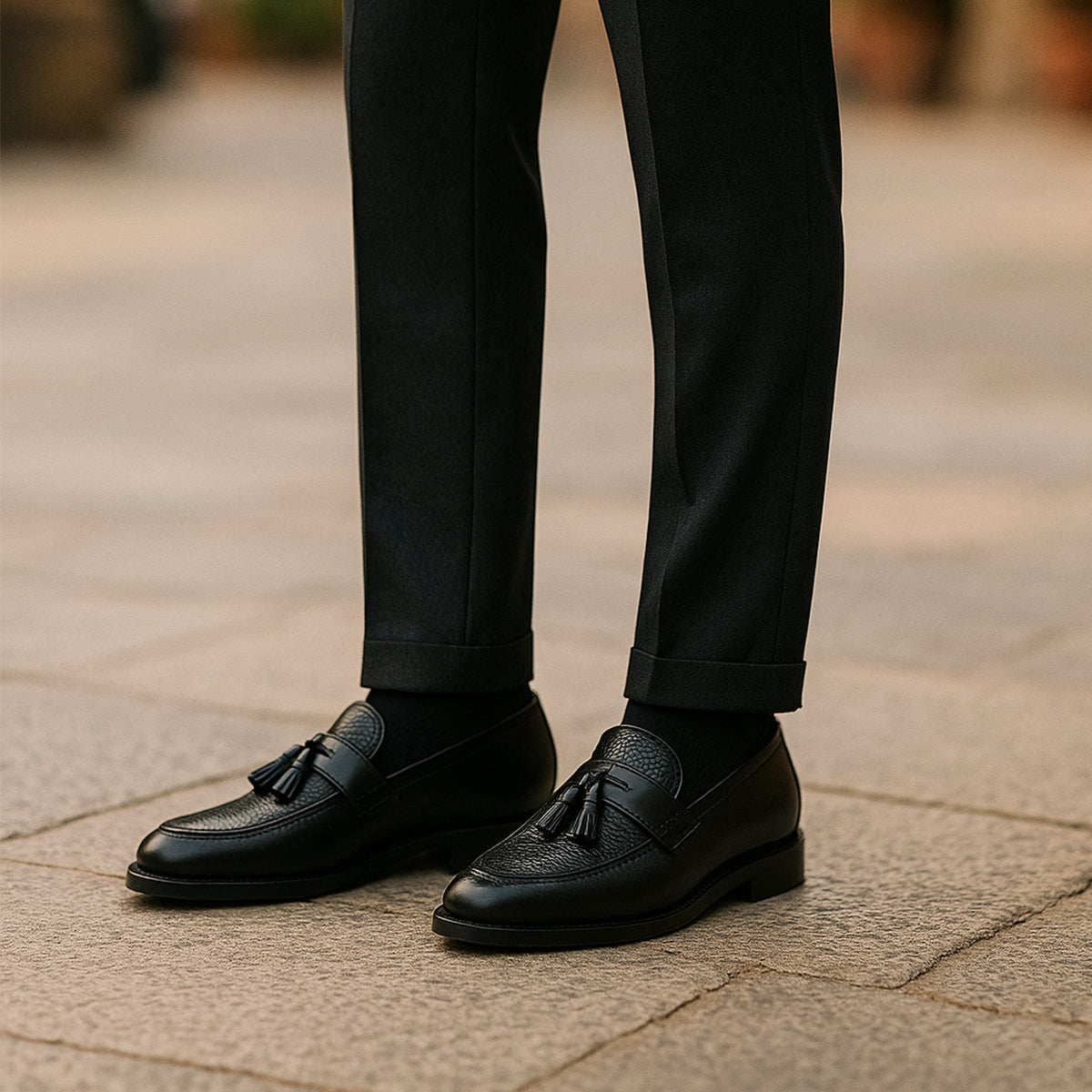 Classic Men's Leather Tassel Dress Shoes