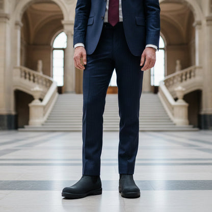 Classic Brown Leather Ankle Boots for Men