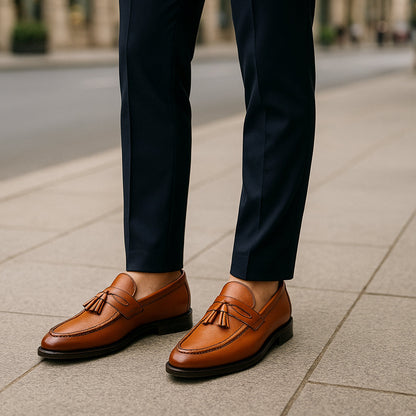 Classic Men's Leather Tassel Dress Shoes