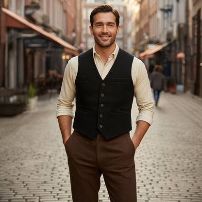 Classic Mens Button Front Waistcoat