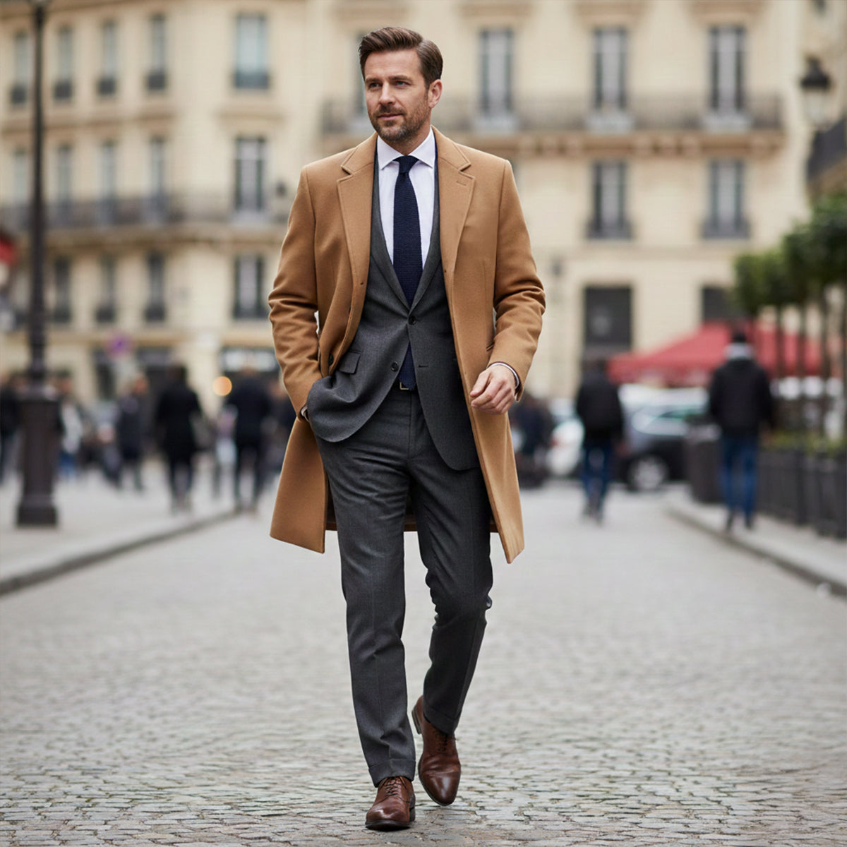 Warm Classic Mens Wool Pea Coat