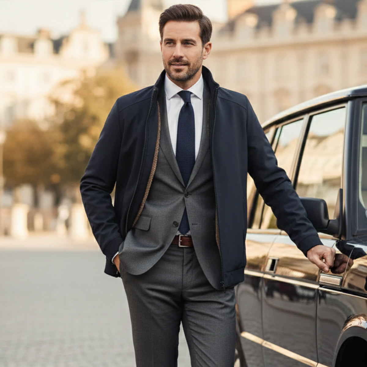 The Sleyever Men's Classic Thermal Fleece Jacket