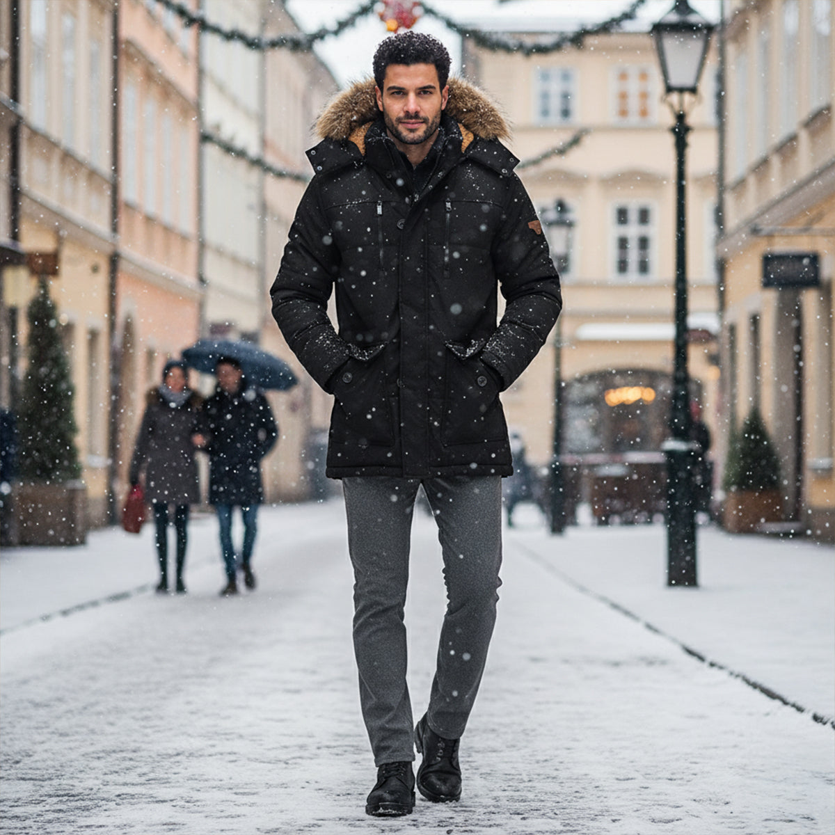 Thermal Men's Insulated Fleece Parka Coat