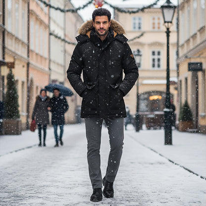 Thermal Men's Insulated Fleece Parka Coat