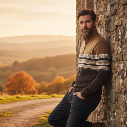 Classic Fair Isle Knit Men's Sweater