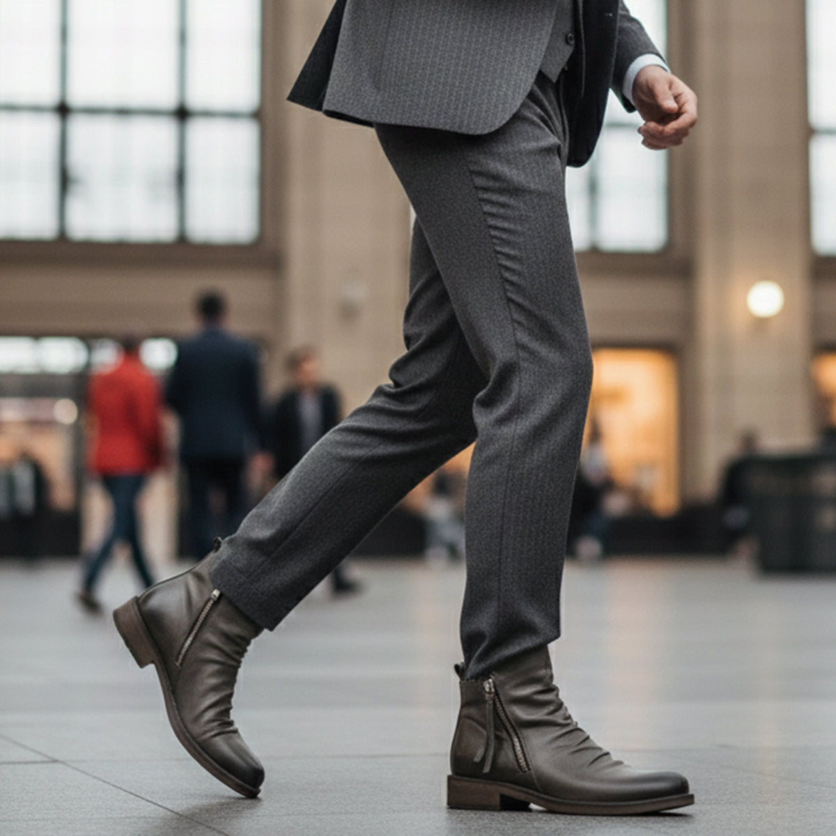 Stylish Men's Genuine Leather Chelsea Boots