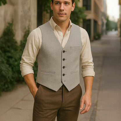 Classic Mens Button Front Waistcoat