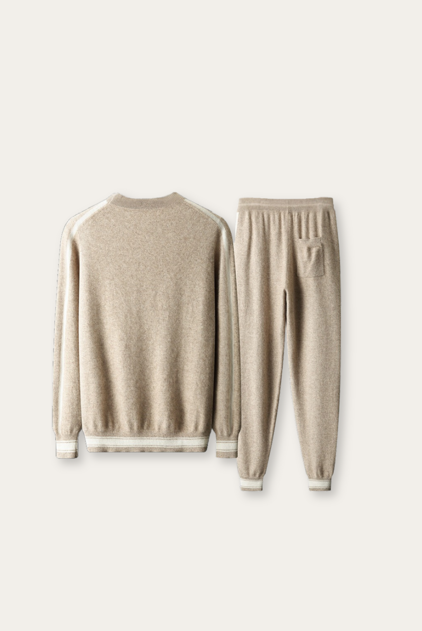 Light Brown Cashmere Merino Wool Set – Alessio-S-The Livary