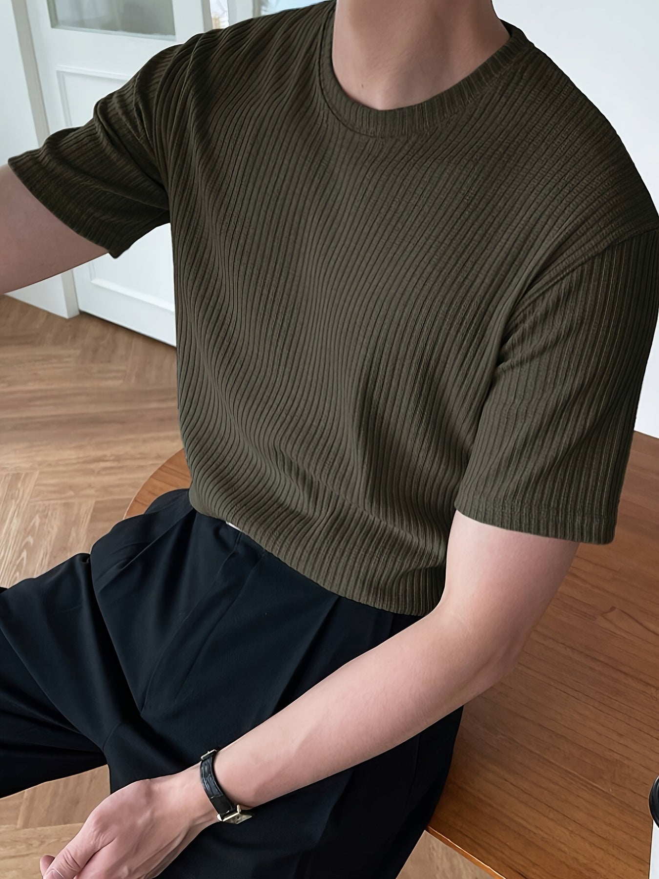 Light Green Men's T-shirt - Milan-S-Nora Luxe