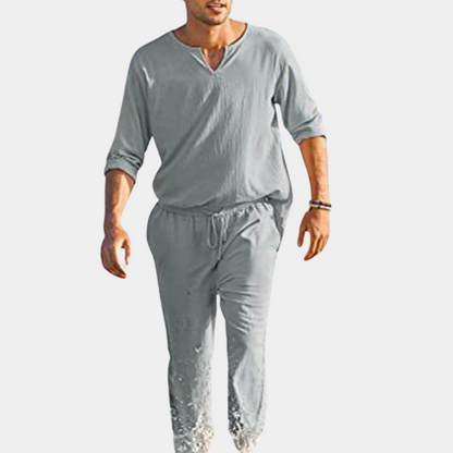 Light Men's Set 2-Piece – Bastien-Dark grey-S-State of Style