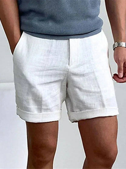Comfortable Linen Mens Casual Shorts - Pexav