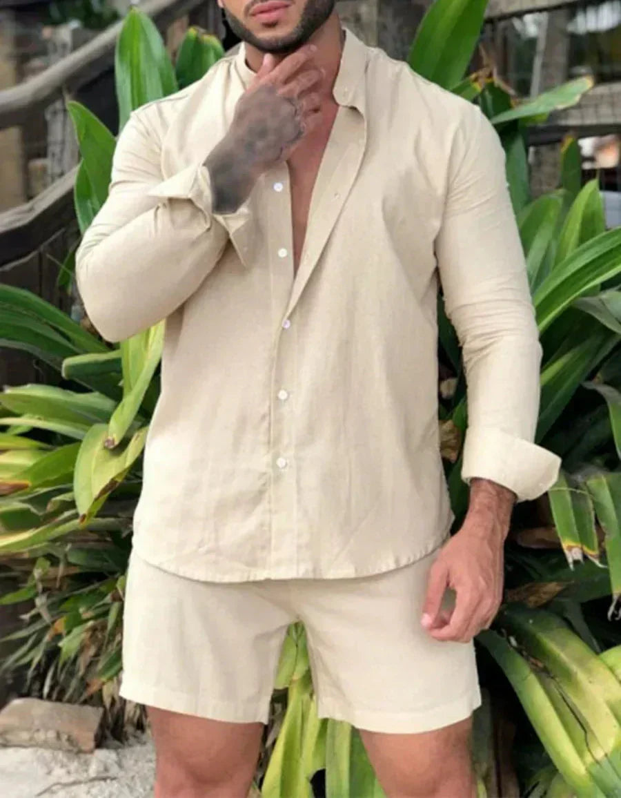 Breathable Casual 2-Piece Mens Summer Set - Pexav