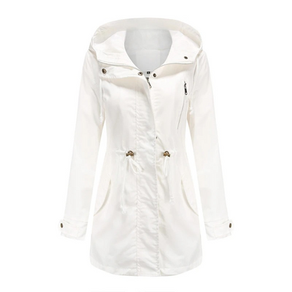 Light & Stylish Women's Summer Jacket with Long Fit – Amira-White-S-Nora Luxe
