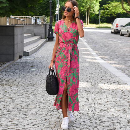 Light Summer Dress - Avery-pink-S-Nora Luxe