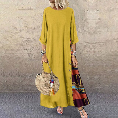 Light Summer Dress with Timeless Design – Nadine-Yellow-S-State of Style