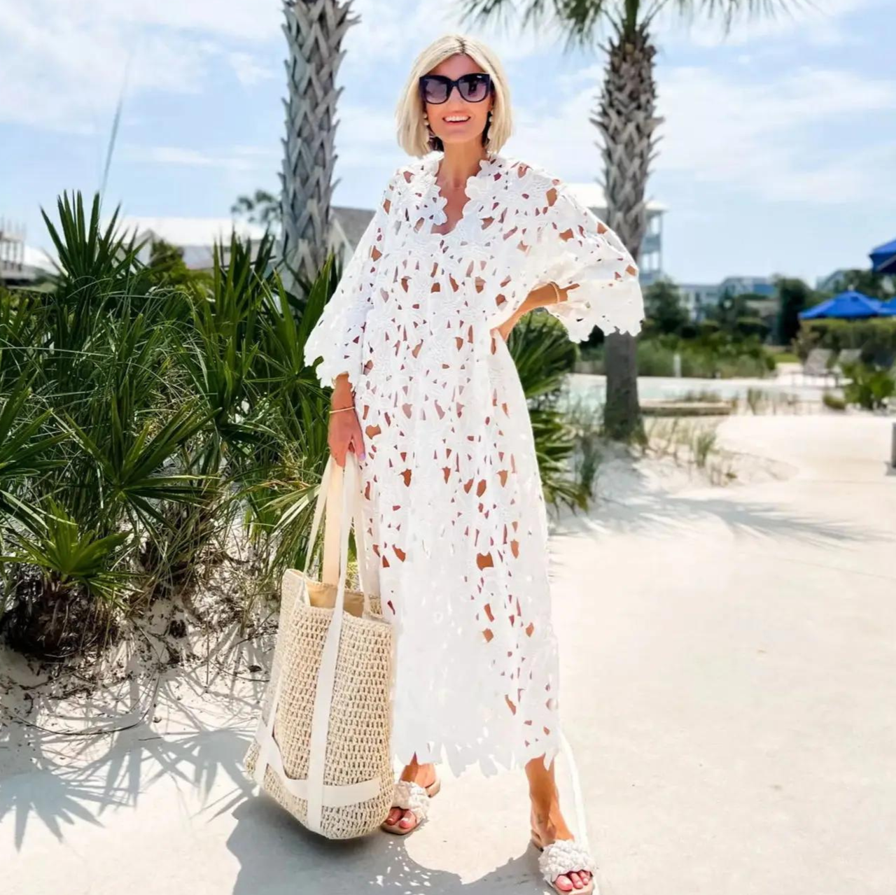 Comfortable Floral Long Sundress - Pexav