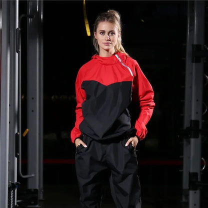 Light Unisex Training Set with Zipper & Hood – Remo-Ladies' Red-S-Nora Luxe